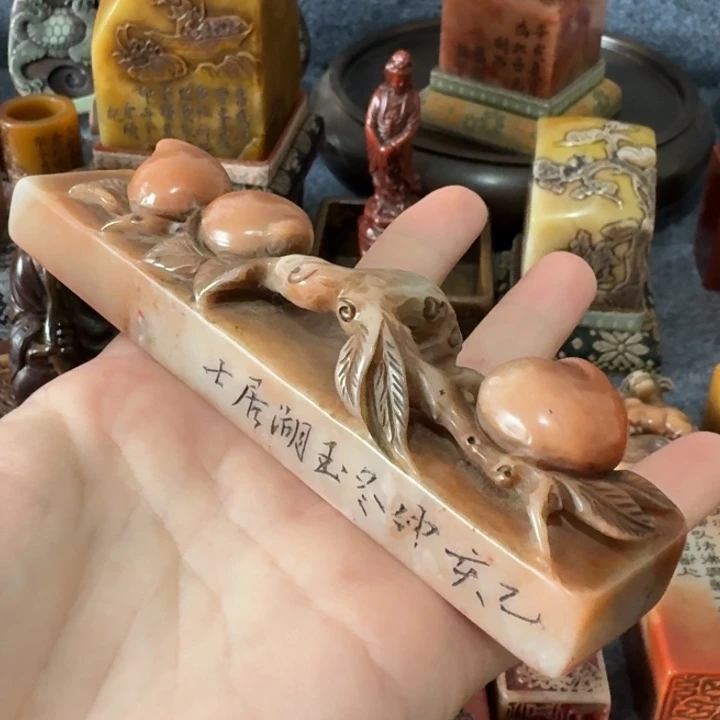笑***生石材手工艺品摆件包邮