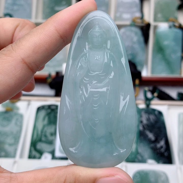 翡翠未镶嵌颈饰阿弥陀佛
