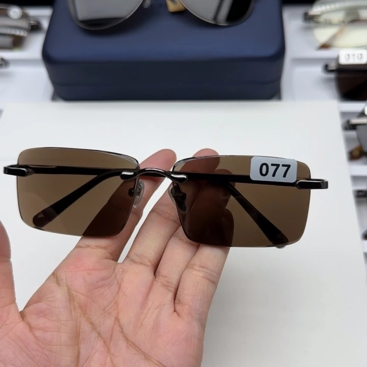 商务款无框水晶石头镜077