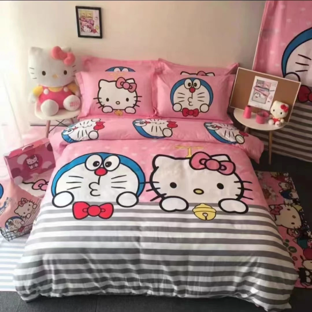 【高货清仓】亲肤加厚纯棉印花磨毛四件套-叮当猫