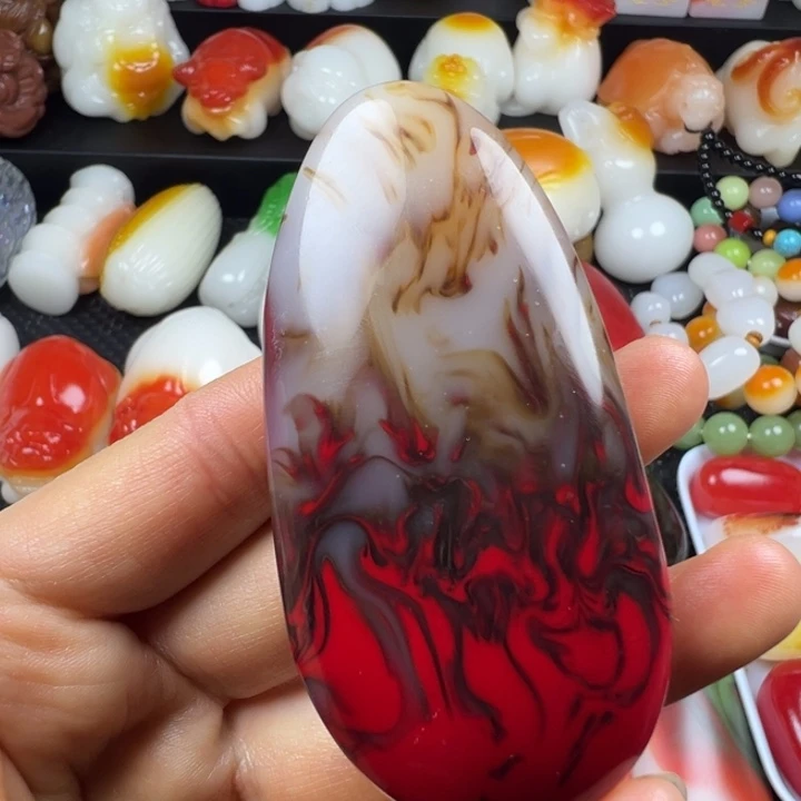 新疆戈壁五彩石金丝