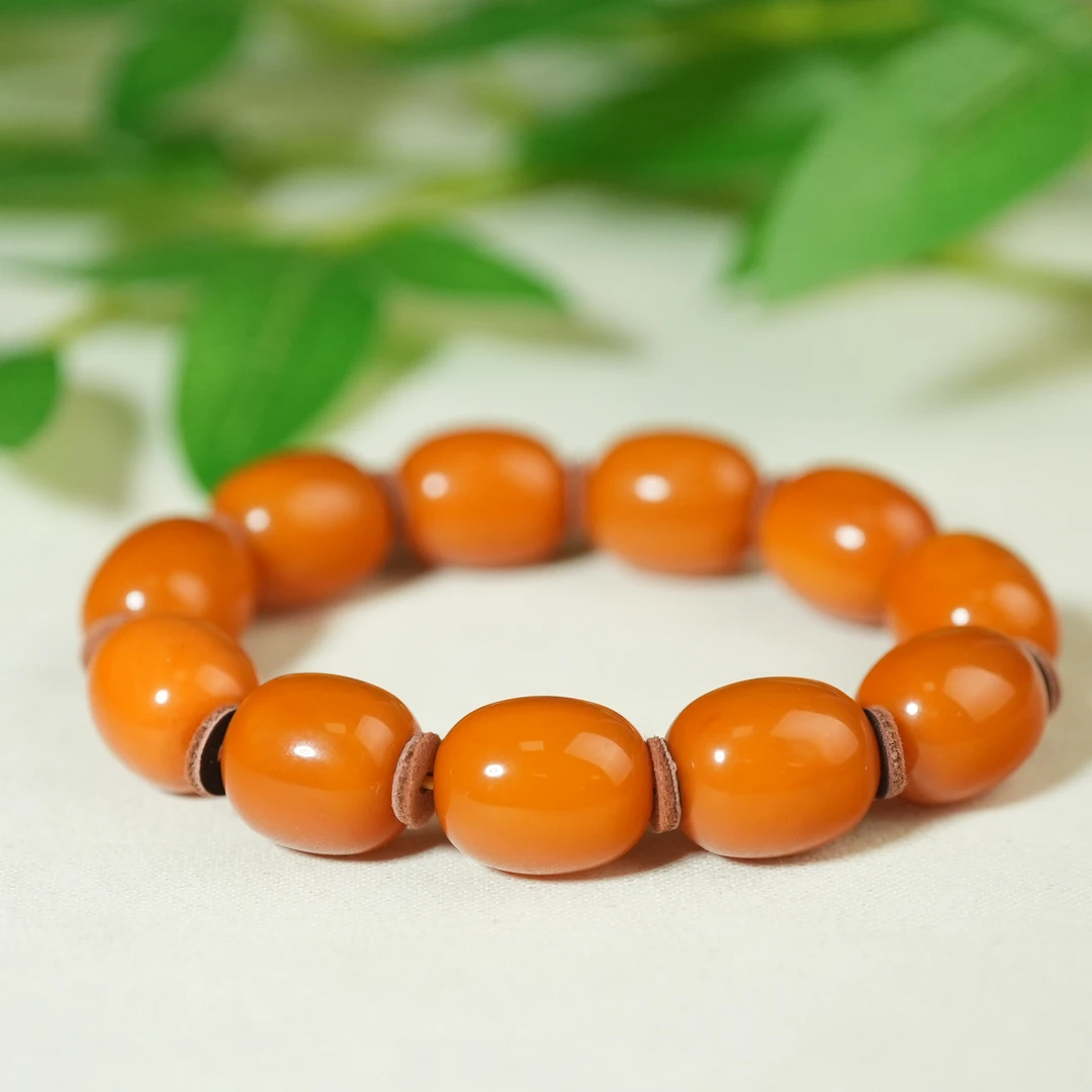 十九世纪老蜜蜡手串【古珠精选】AAML250211018