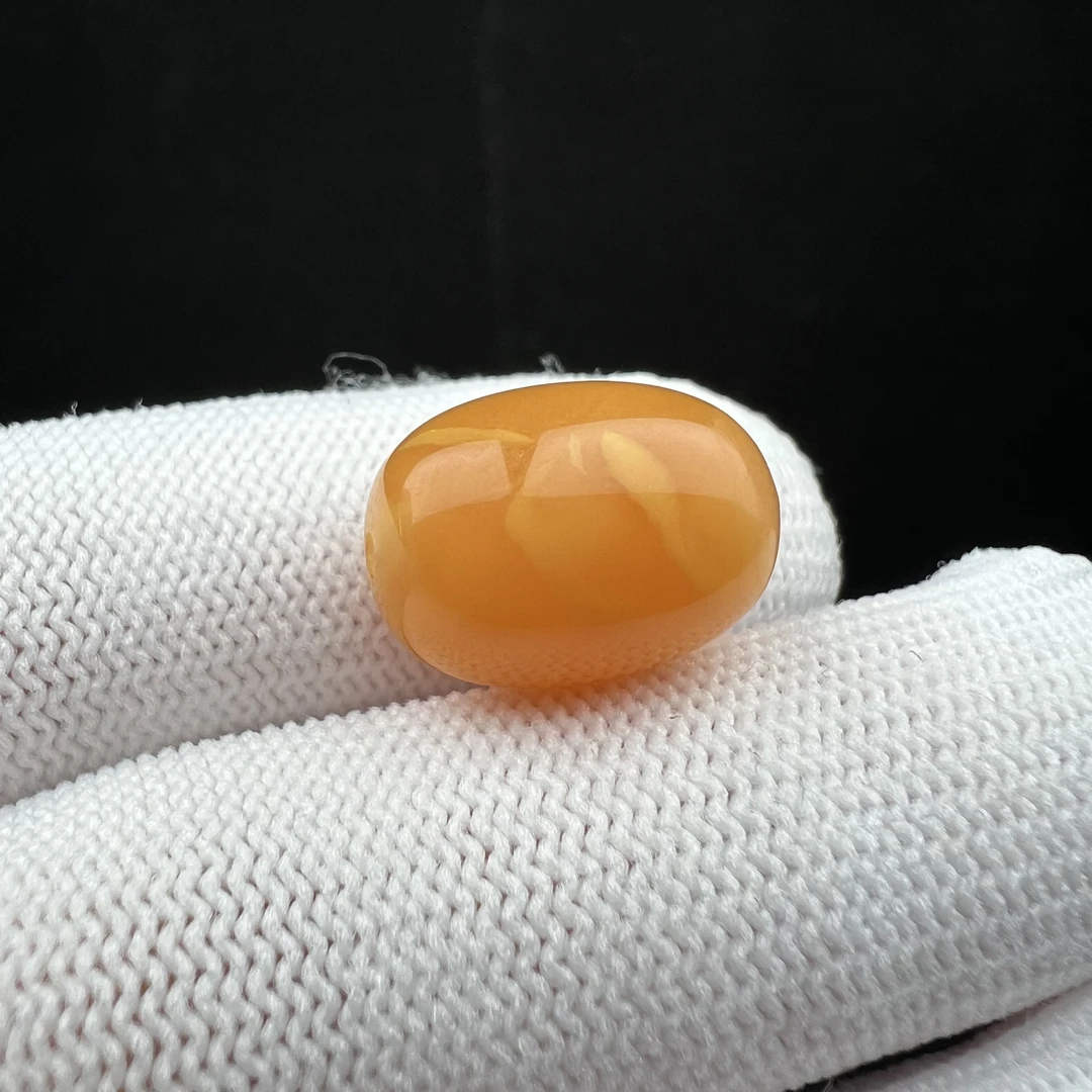 K7671天然原矿蜜蜡-微瑕 枣珠 11.9*16.6mm支持复检 假一罚十