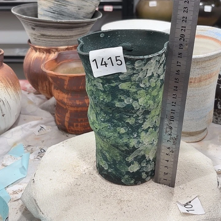 摆件高19，口11.5，无孔瑕疵处理，1415