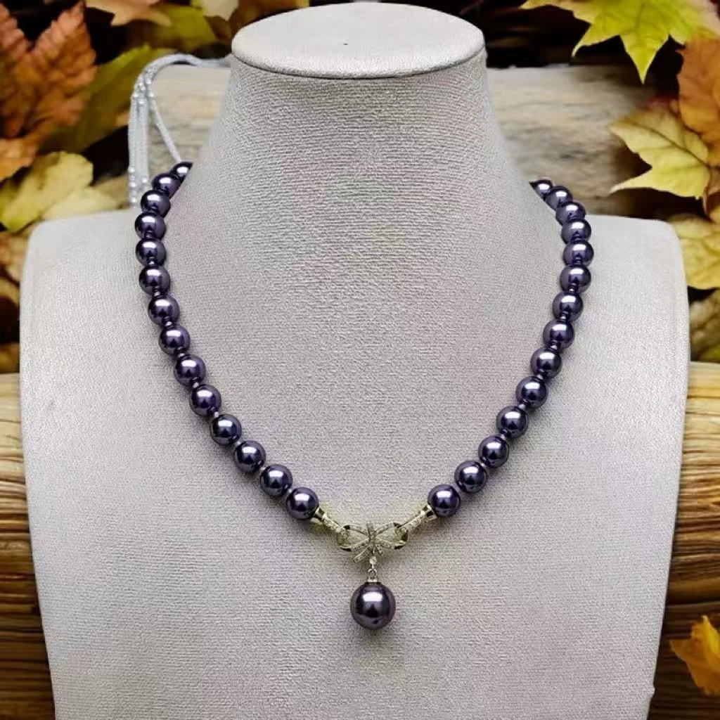 【绍兴龙华】颈链中国风女设计款紫色项链s9041