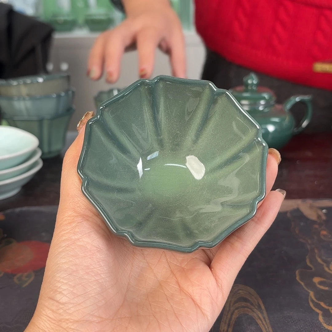 龙泉云间青瓷小米茶器