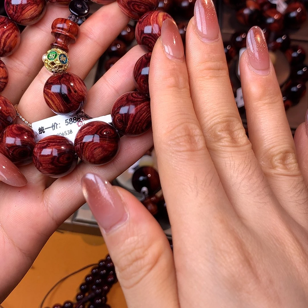 花梨木类手串/手链高货瘤疤紫油梨土埋料18