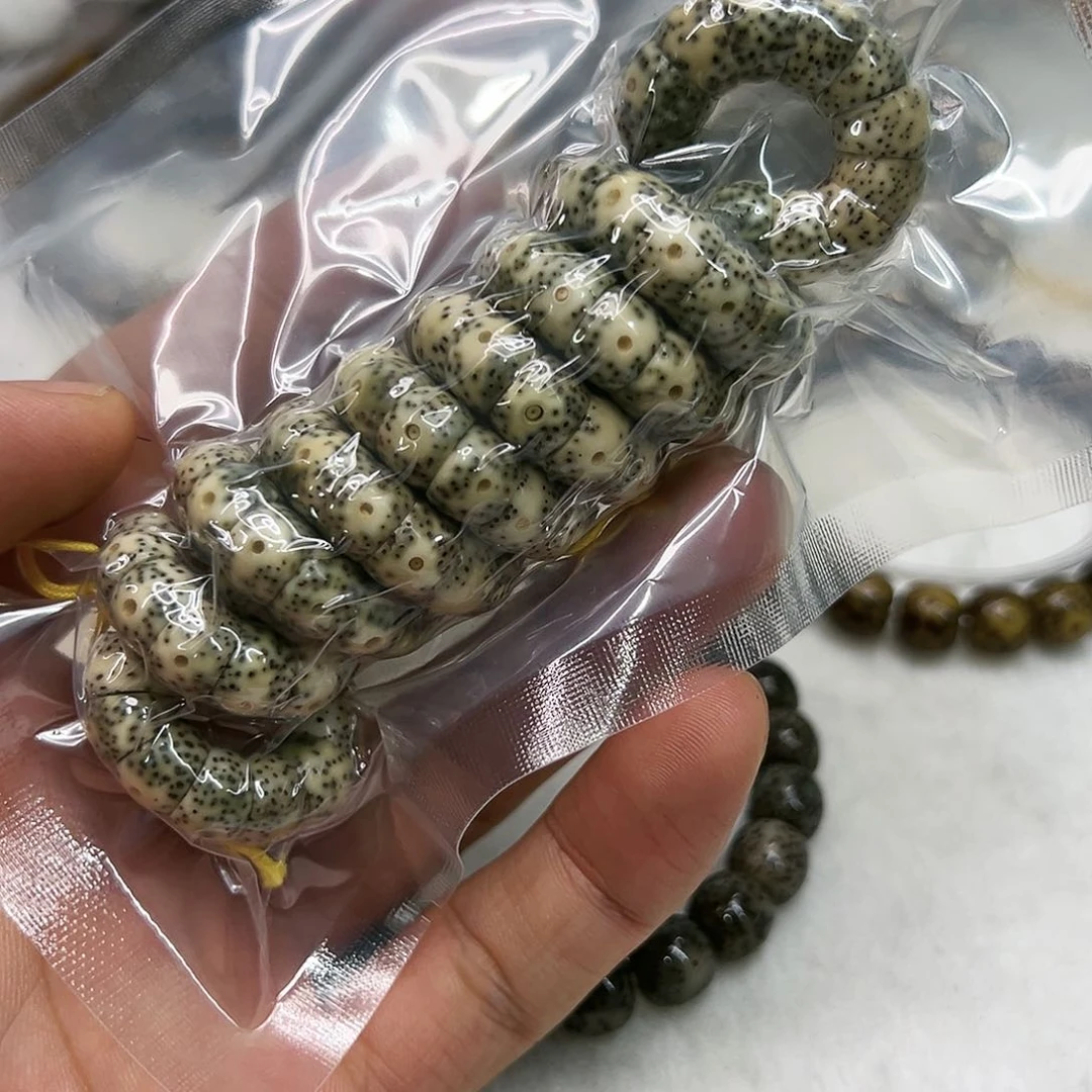 星月菩提手串110糯冰石玉星月猪大肠108-9