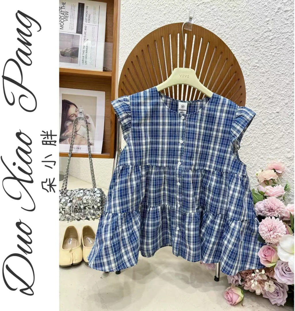 大码娃娃衫女上衣夏季短袖衬衫宽松遮肚子洋气小衫996309