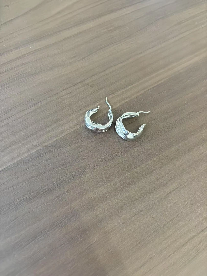 合金耳饰 ［IAMMEIYA］-不规则金属圈 耳饰2071