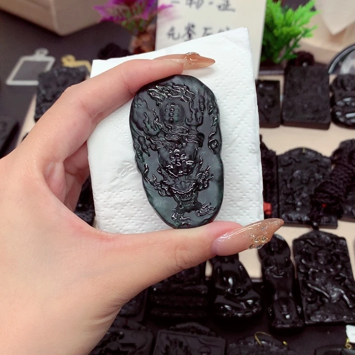 天然a货钢琴黑挂件