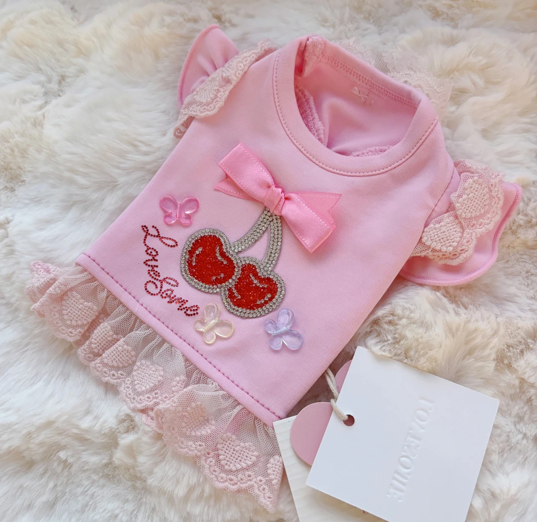 可爱颂可爱小樱桃T恤清新风格夏日必备