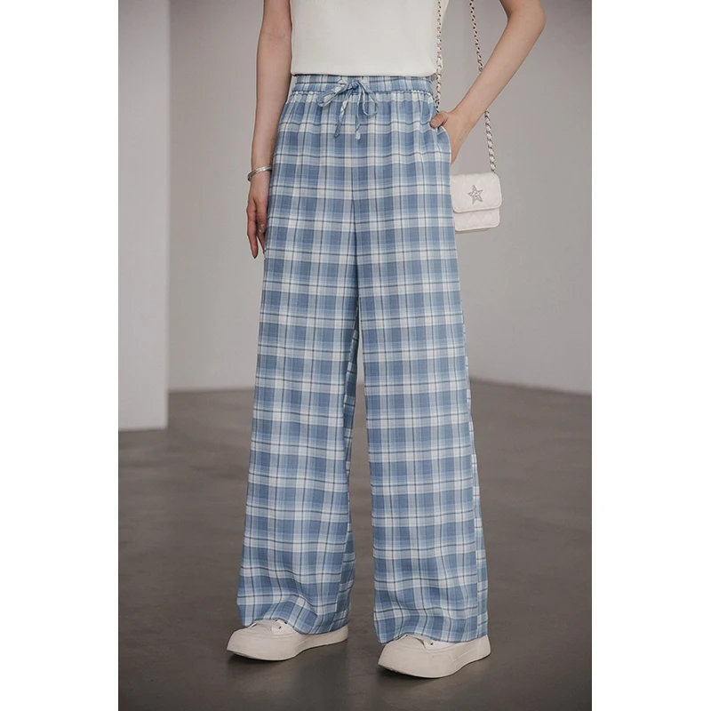 小谷粒【 欧尼休闲裤】初夏新品 高腰阔腿裤宽松垂感薄款下装裤子女