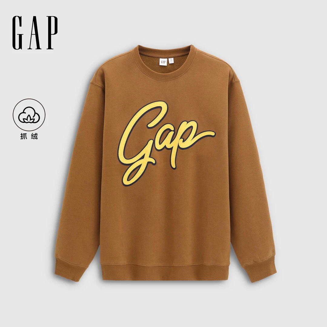 【成毅代言】Gap男女装2025抓绒印花logo卫衣宽松休闲788465