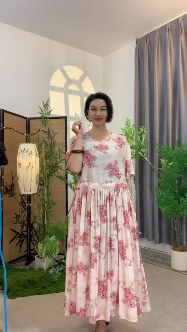 大摆连衣裙显瘦夏季长裙连衣裙裙子夏日温柔81113