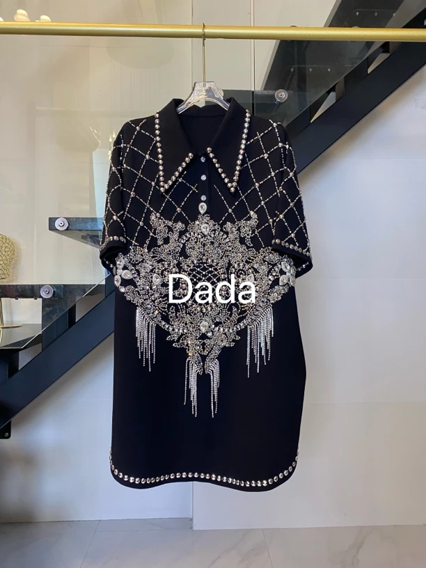 Dada设计款新款重工个性款休闲时尚百搭洋气宽松短袖T恤C12398