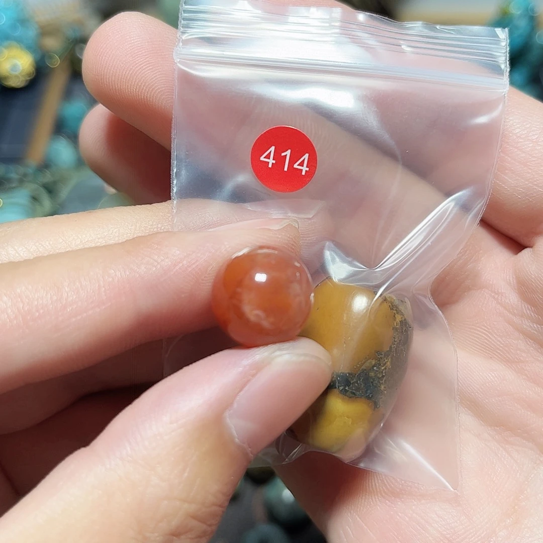 喵***吉玛瑙/玉髓未镶嵌圆珠桶珠老型手串！！