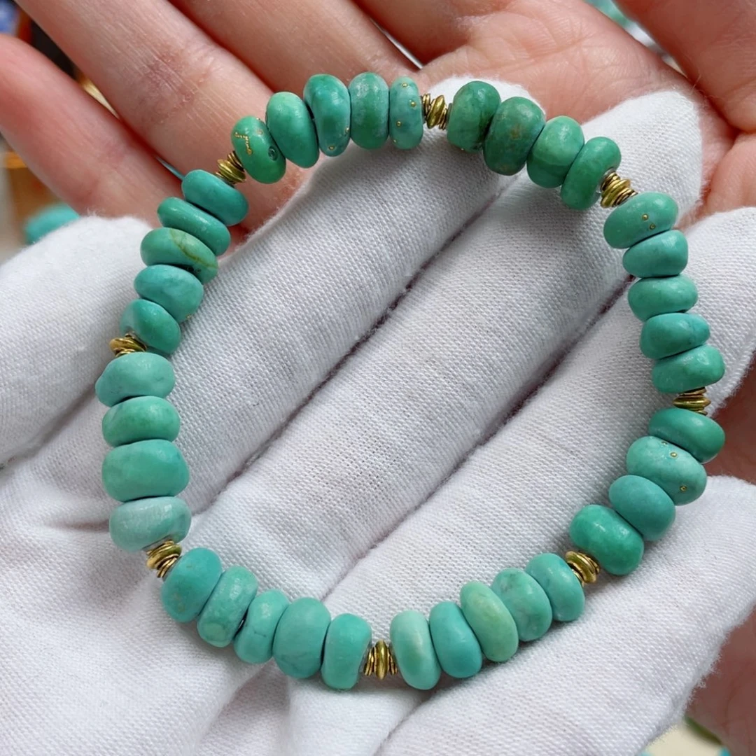 绿松石18K金镶嵌珠宝奇石