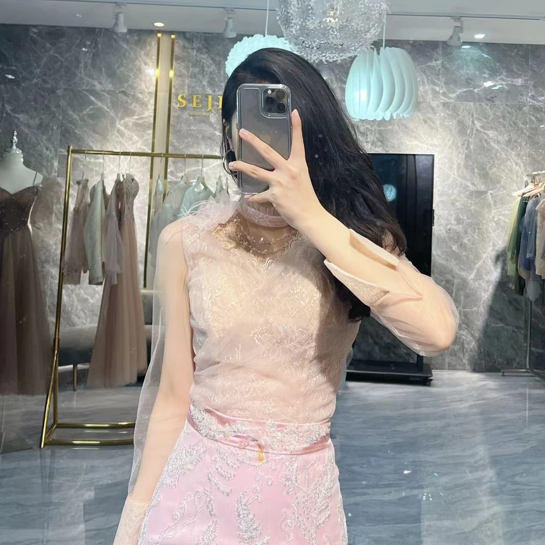 SEJI/瑟纪一帘幽梦透纱上衣