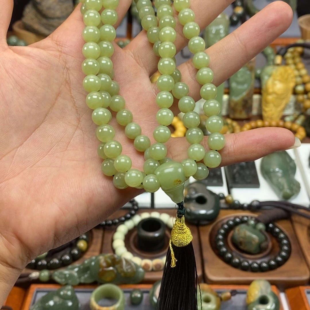 项链未镶嵌岫岩河磨玉（透闪石质玉）