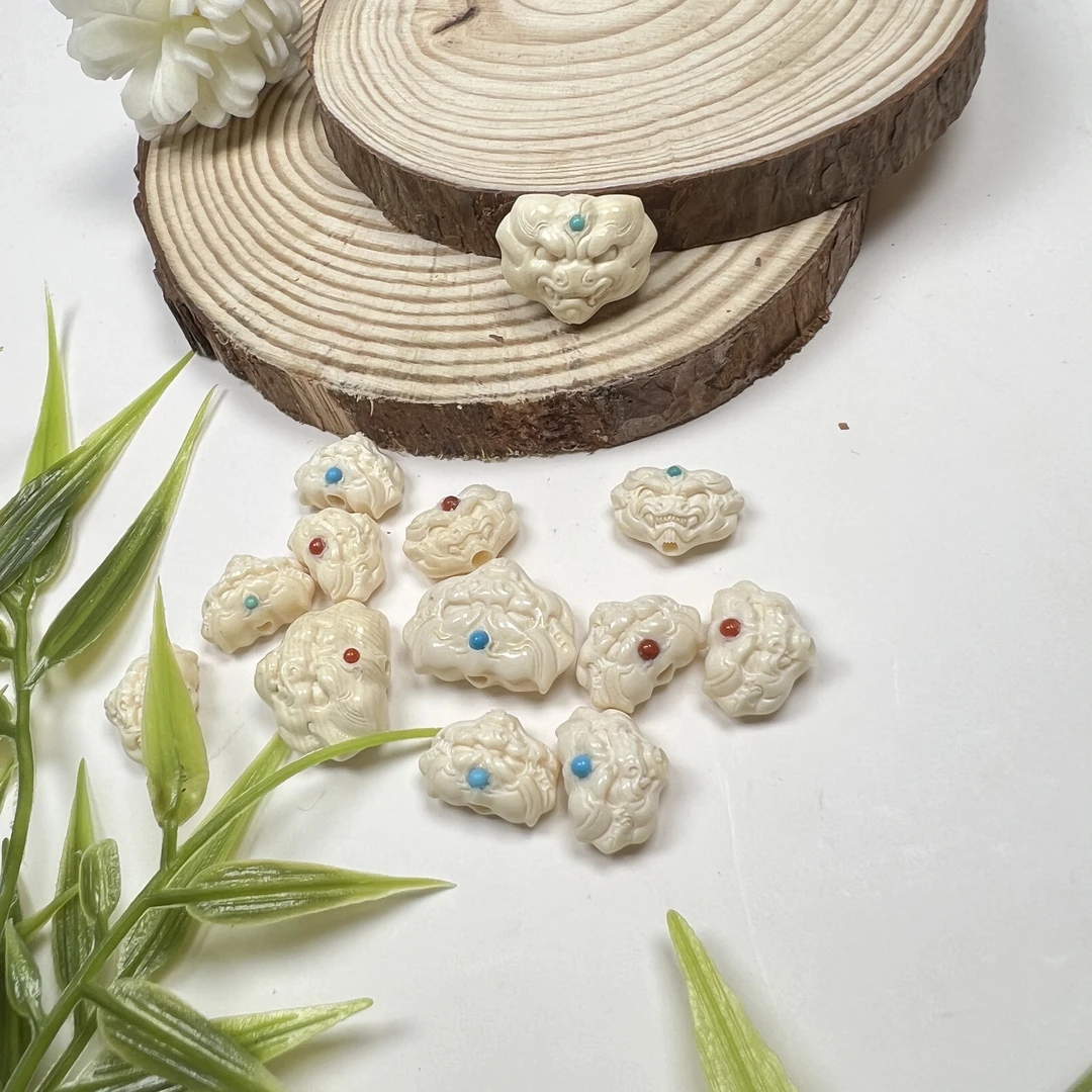 兽首背云高品质猛犸牙文玩珠宝手串配饰