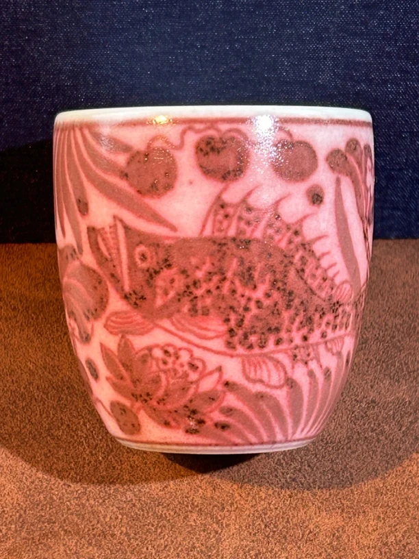 春节不打烊！釉里红鱼藻纹手握杯 80ml