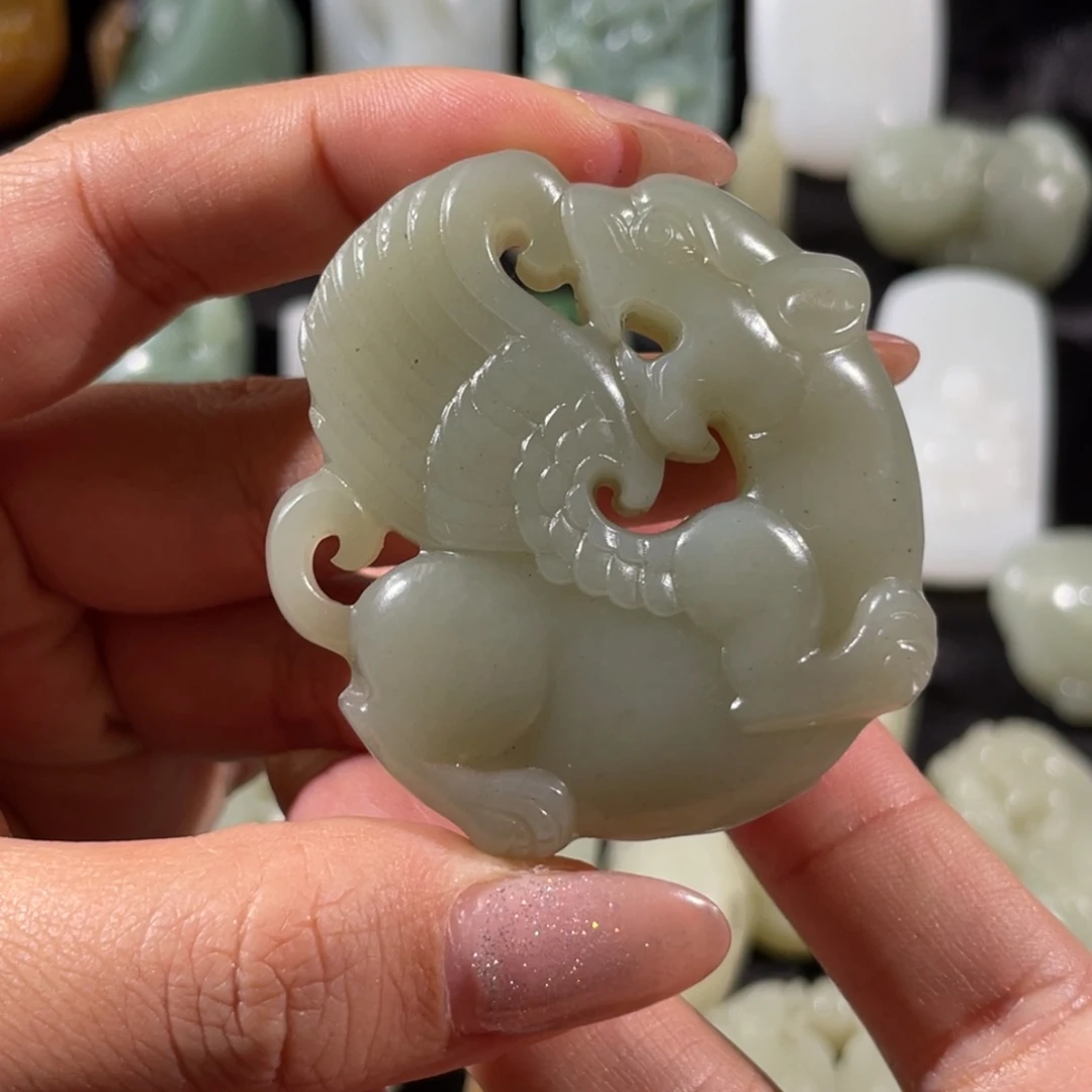 和田玉未镶嵌挂件