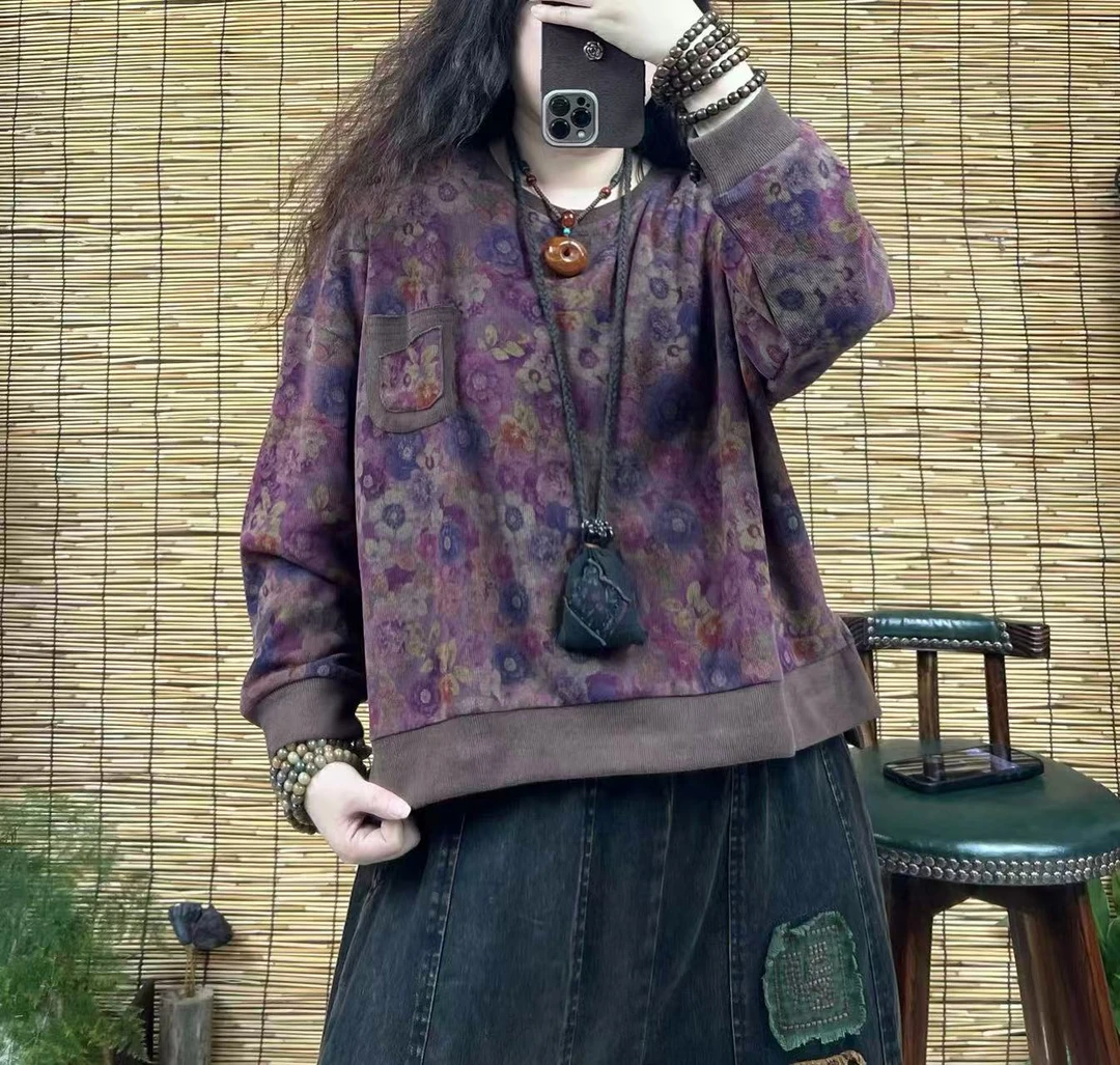 3625叠加小口袋数码印花卫衣（长58左右，90-160斤）