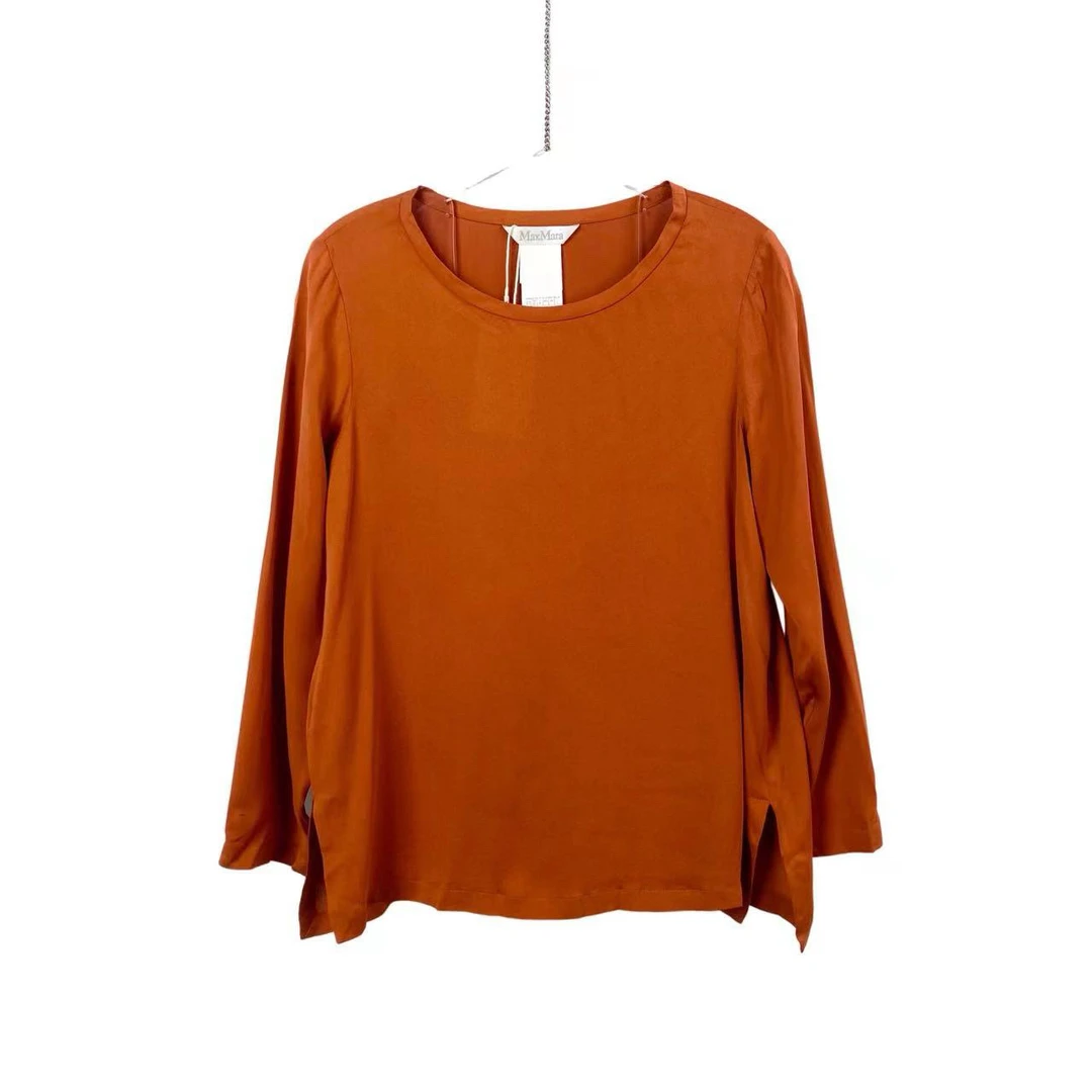 95新 MaxMara hh0068 棕色长袖 36码 污渍 95新