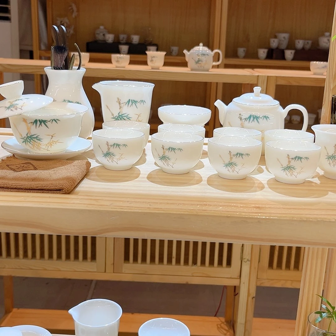 【御瓷斋】羊脂玉瓷茶具套装