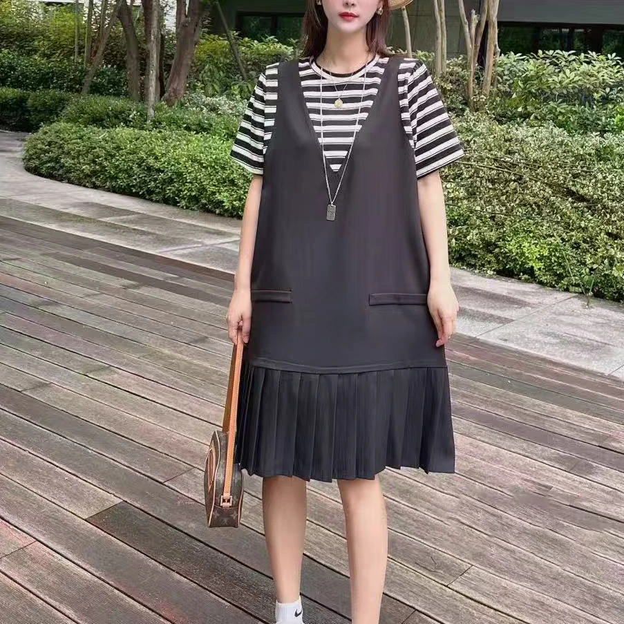 无印心匠B63891  显瘦韩版减龄背带夏季连衣裙休闲收腰洋气K136