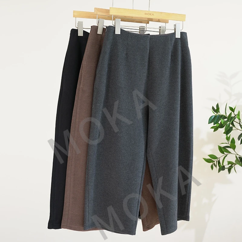 高级感气质针织羊毛月牙奶奶裤女士裤子（241773）20437