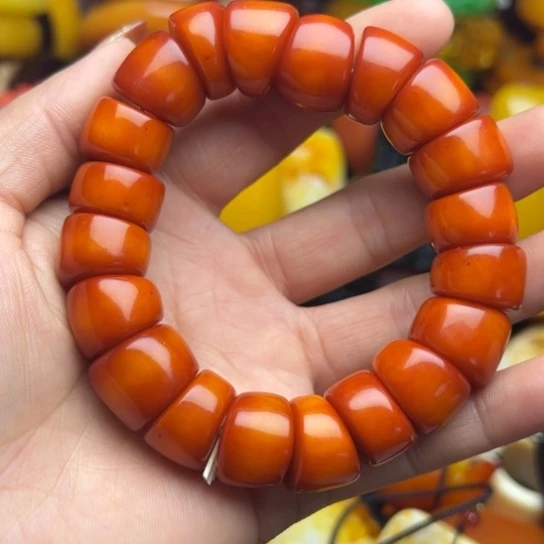 琥珀手串未镶嵌蜜蜡