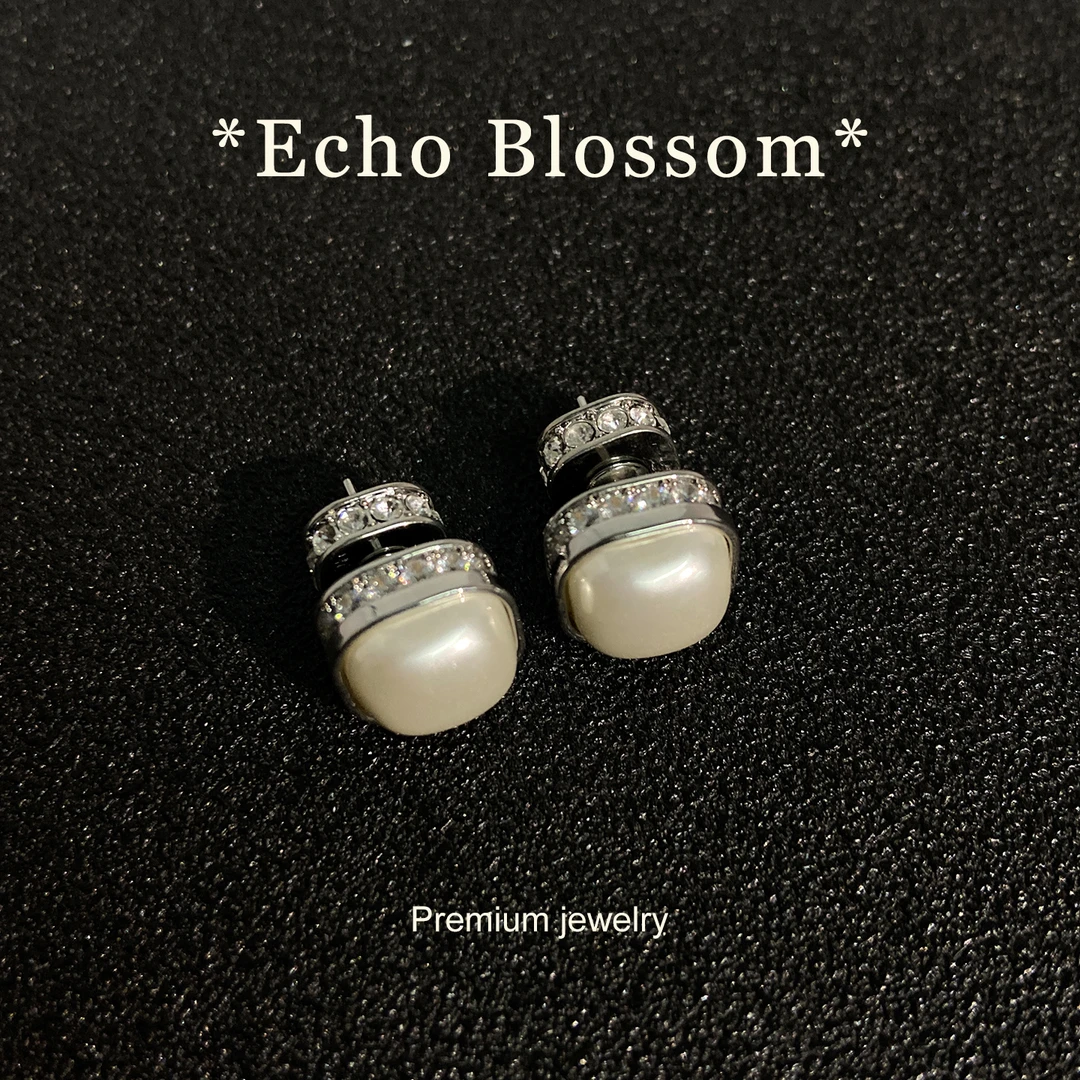 铜合金合成锆石耳饰 铜合金耳饰 镀K金2025款A001【法式馒头】耳钉