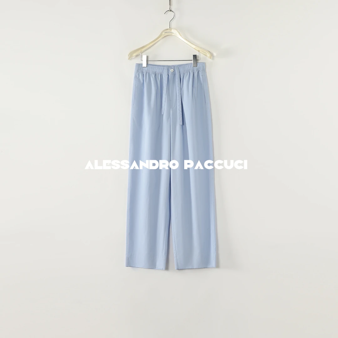 AP洛哥52146KC【安宜】高支匹马棉多色松紧系带腰时尚百搭长裤