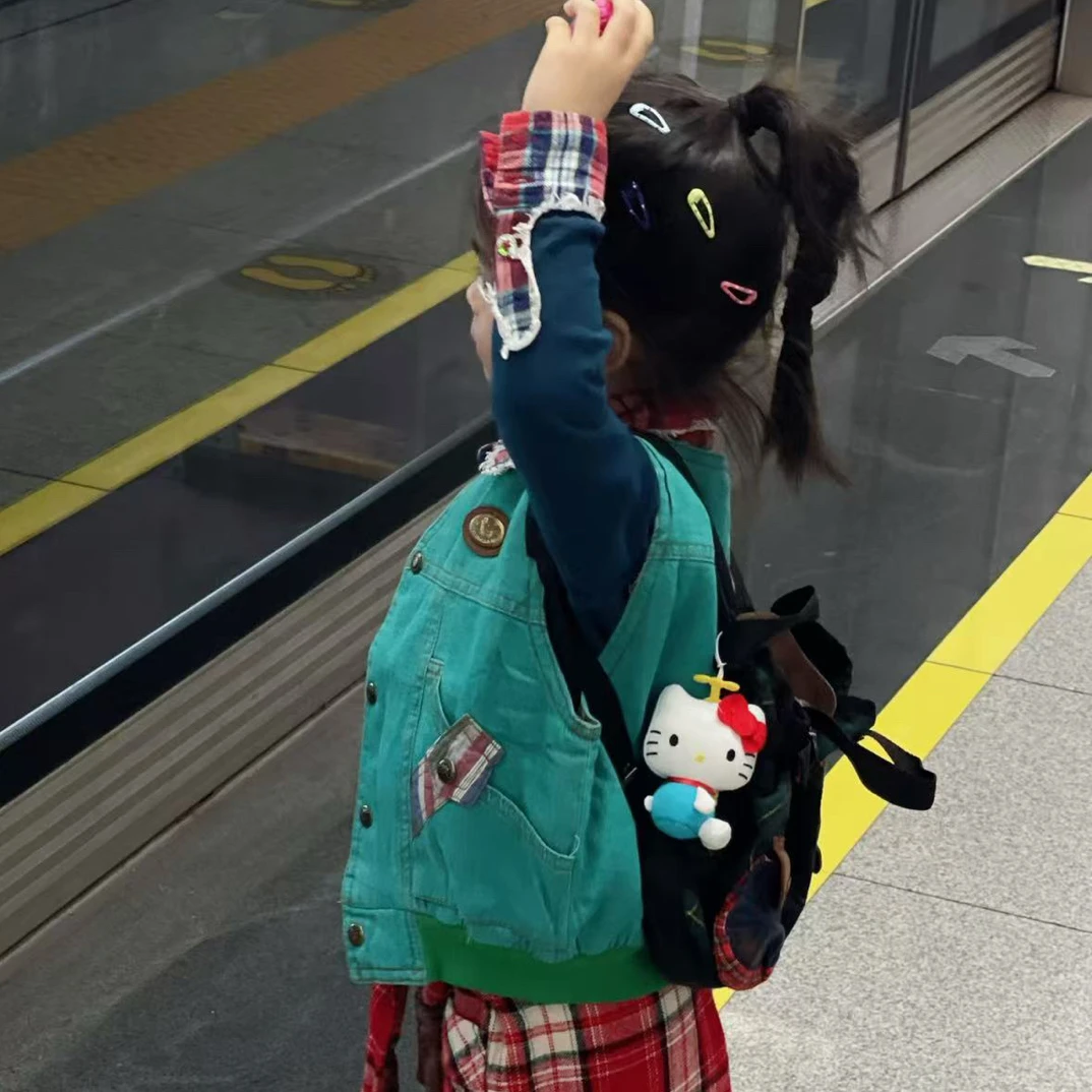 复古儿童牛仔外套连衣裙