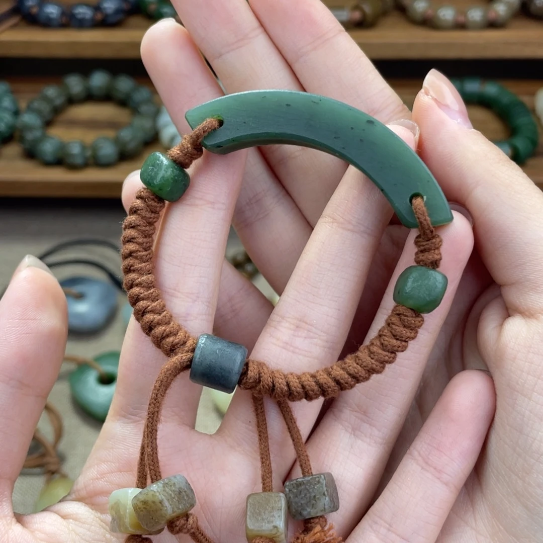 静***)和田玉未镶嵌手链