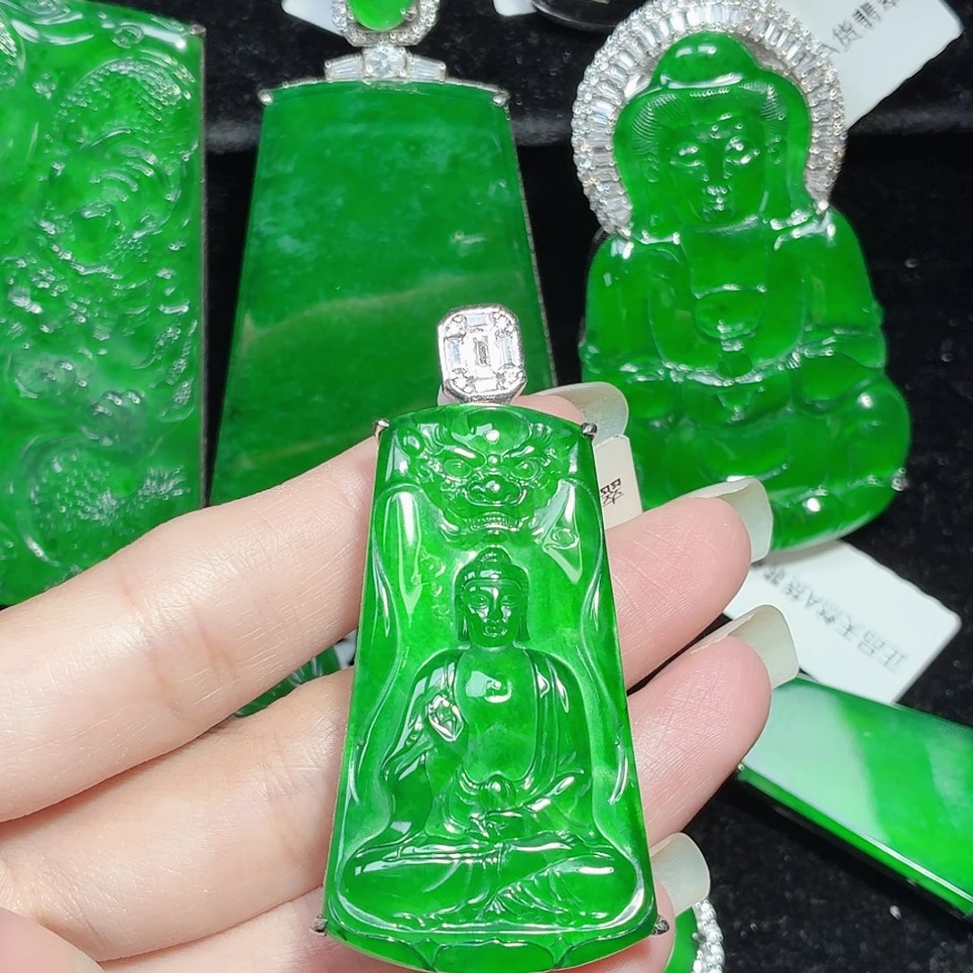 翡翠银S925镶嵌颈饰