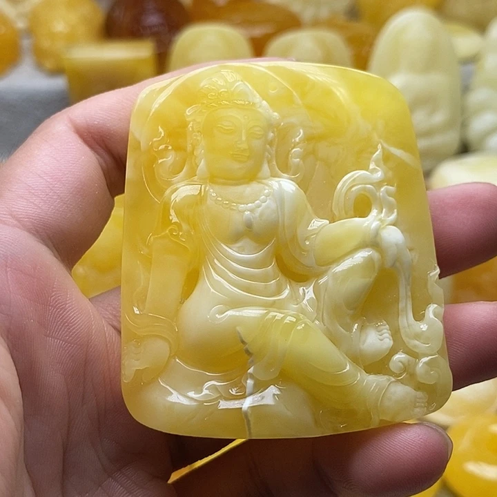 琥珀颈饰未镶嵌琥珀蜜蜡吊坠