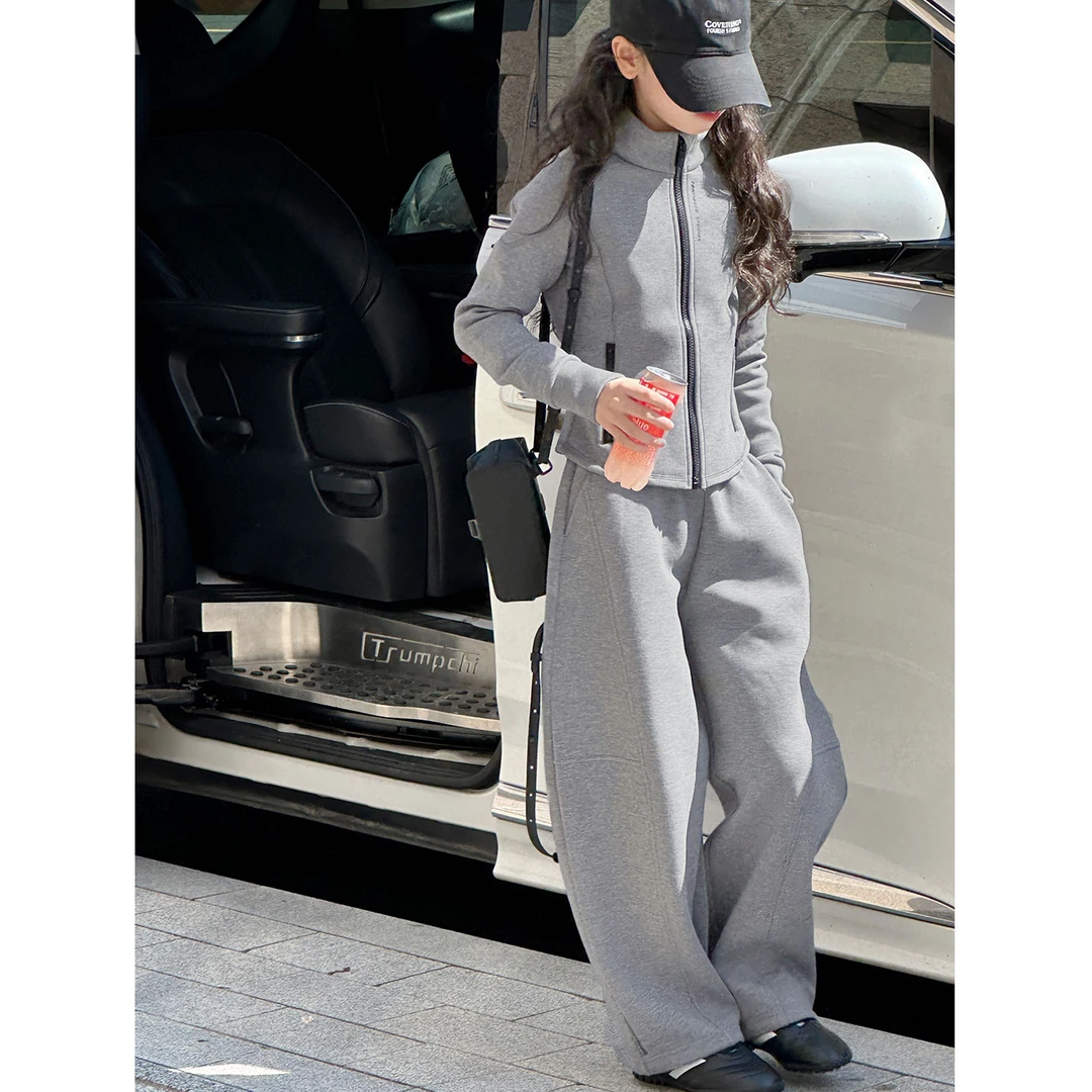 K29843孙小美韩系女童运动套装2025新款秋装儿童修身两件套衣服潮