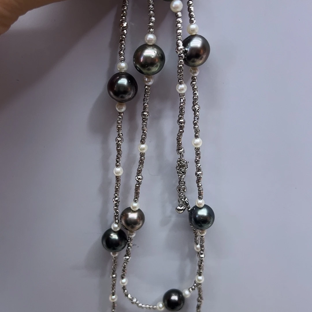 银S925镶嵌海水珍珠颈饰