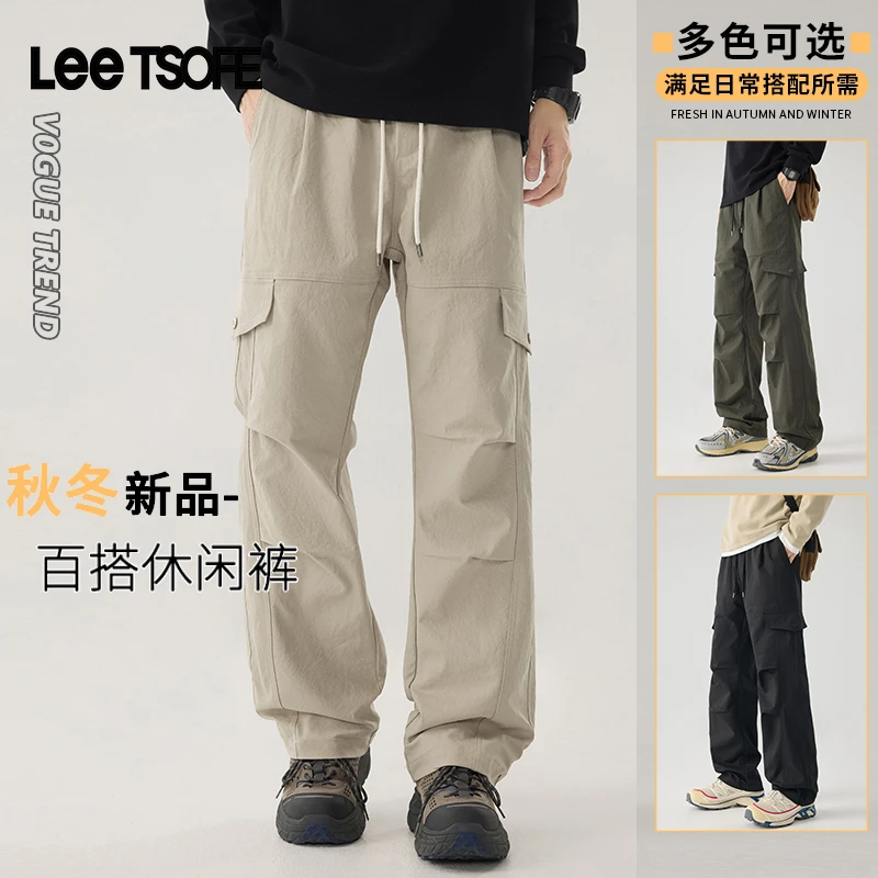 LEE TSOFE2025新款秋季男士休闲工装裤潮流休闲运动裤宽松百搭