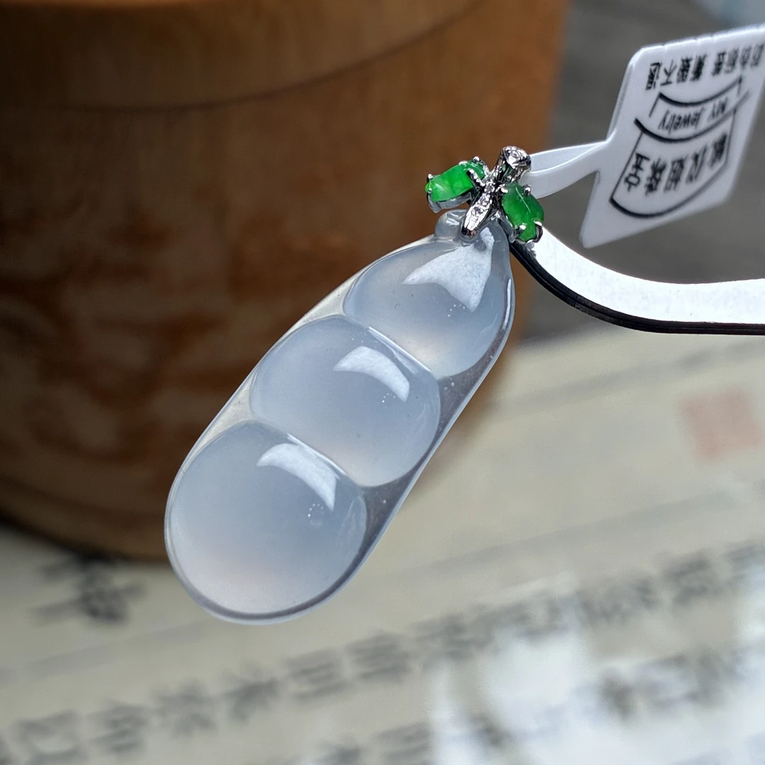 DK9097白冰富贵豆18k金镶嵌