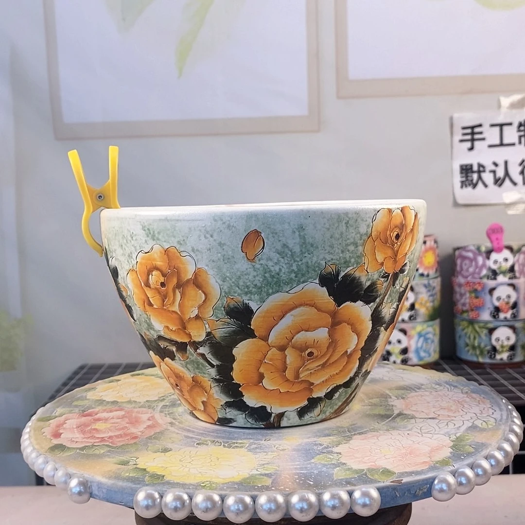 红泥花盆?****y红陶手绘盆