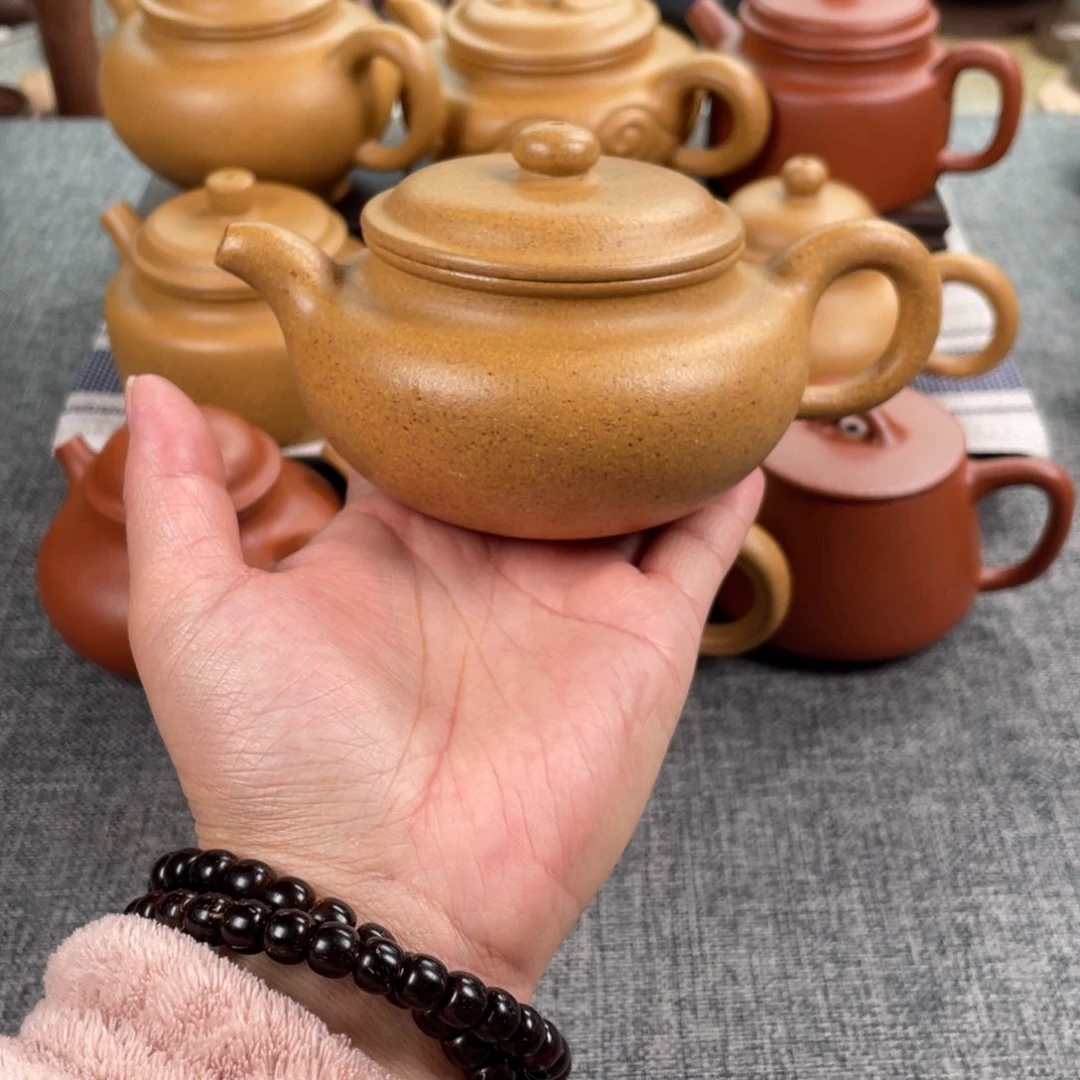 紫砂茶壶黄金段仿古全手30目248c