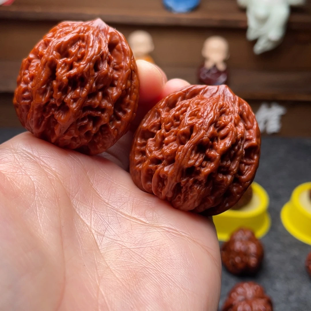 吊坠文玩核桃文玩核桃 手把件 麦穗虎头 40