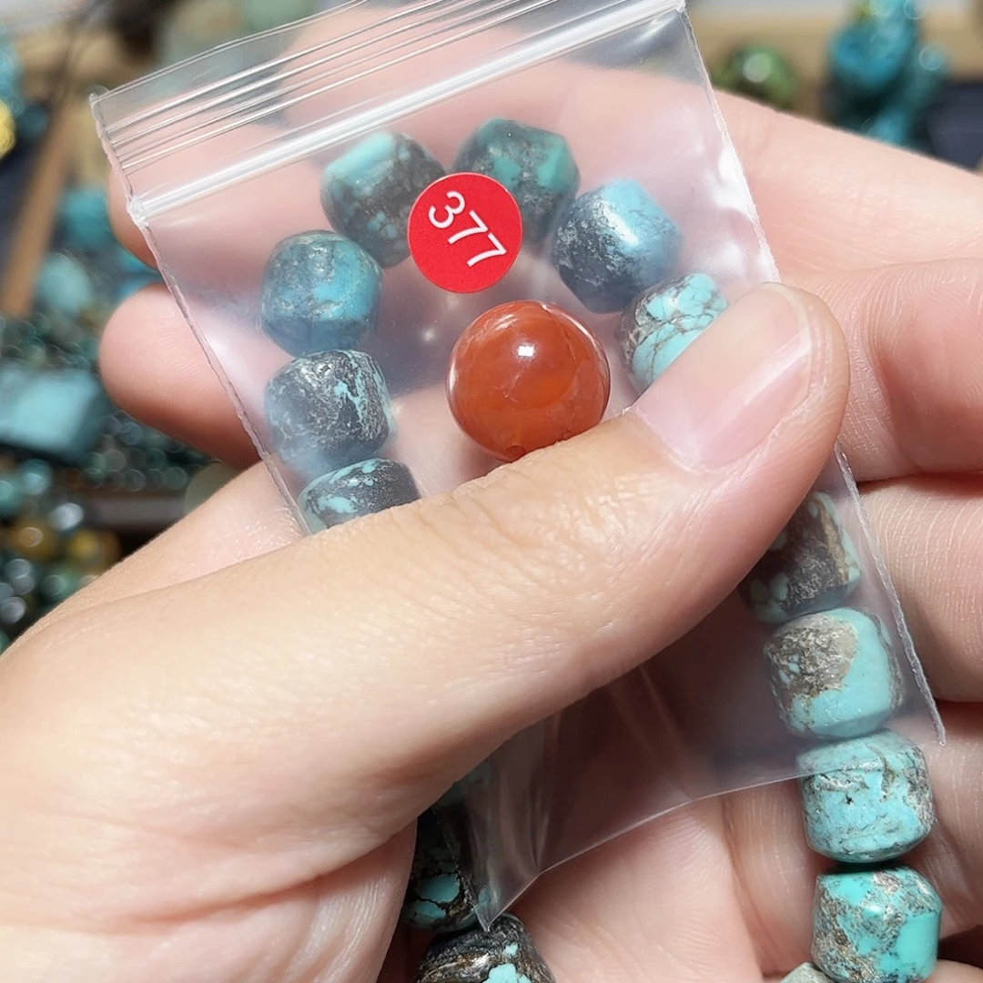 山***小玛瑙/玉髓未镶嵌圆珠桶珠老型手串！！