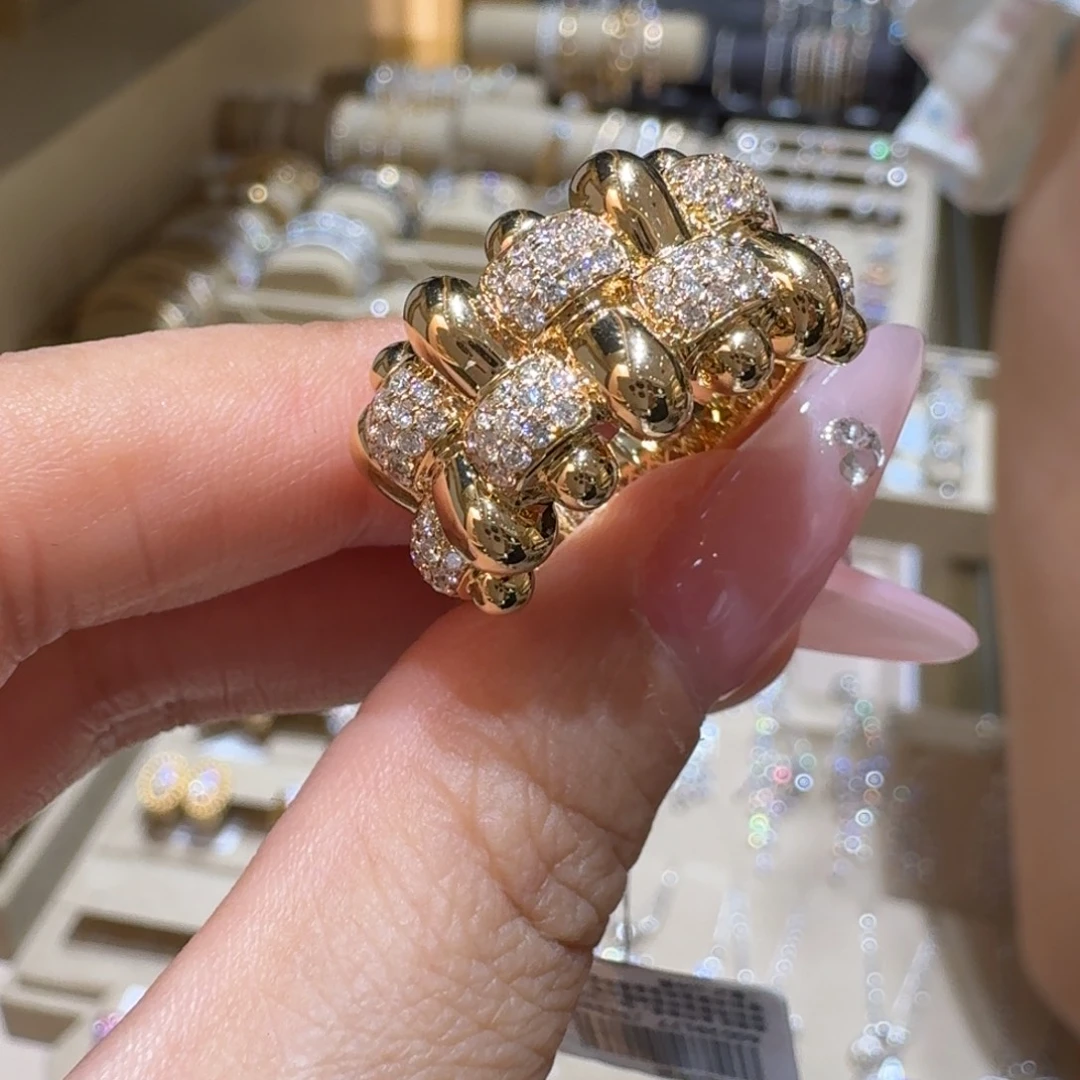 钻石18K金镶嵌戒指/指环