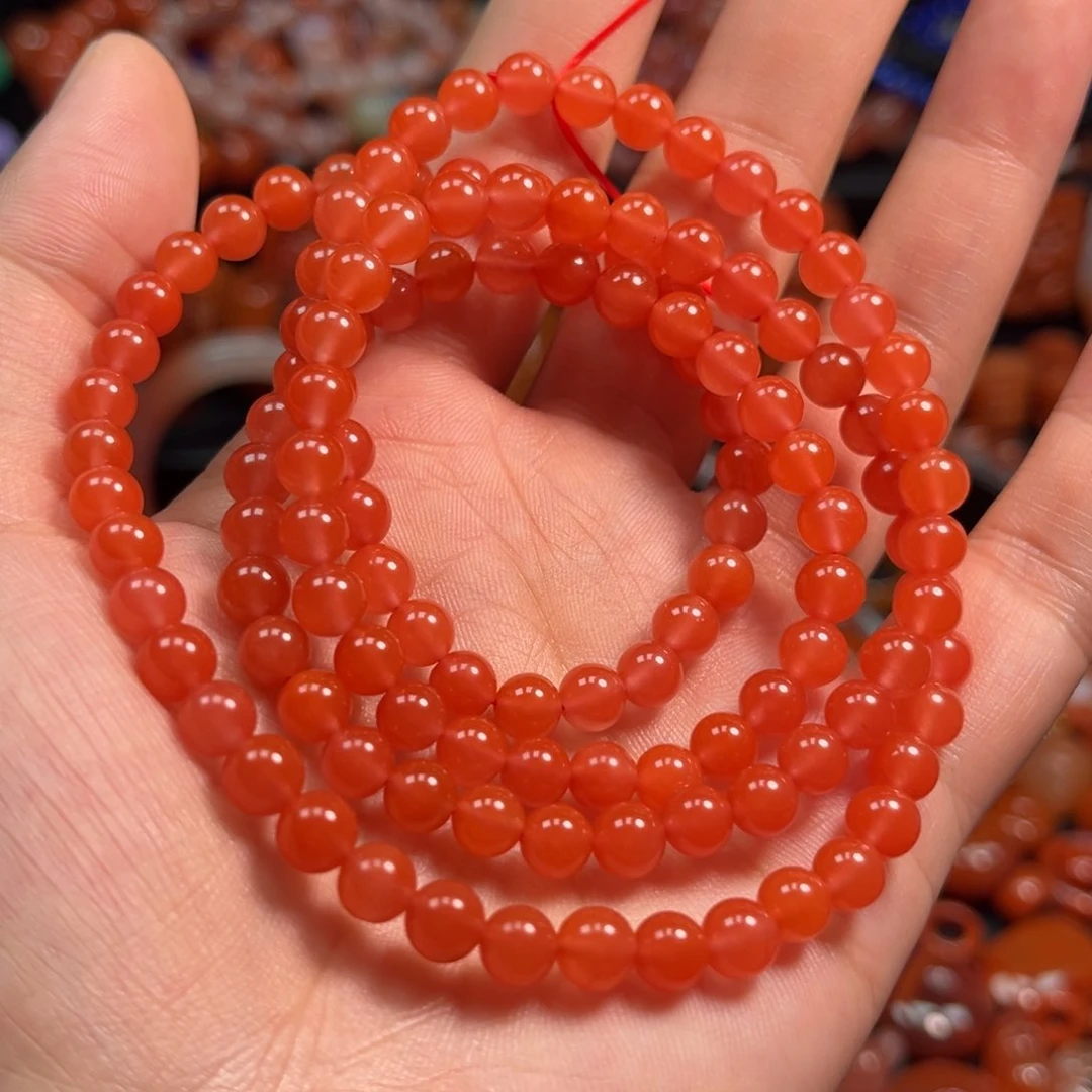 南红玛瑙手串6mm未镶嵌