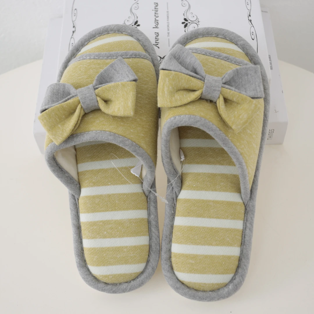 女士蝴蝶结鱼嘴拖鞋02332家居室内拖鞋居家时尚软底可爱款